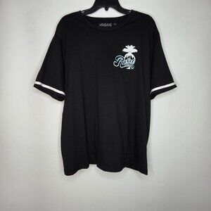 Rebel Vengeance Miami Beach City Graphic Black XL Cotton Men's T-Shirt